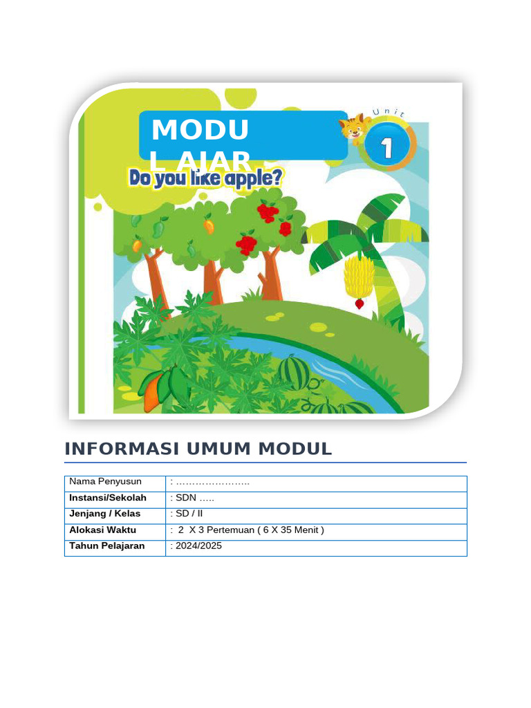 Unit 1 Do You Like Apple Pdf