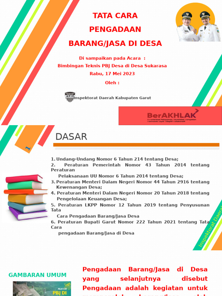 Materi Pengadaan Barang Dan Jasa Di Desa - Sukarasa Samarang | PDF