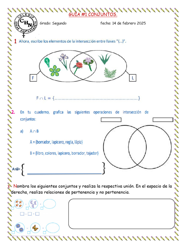 Guía de Conjuntos para Segundo Grado | PDF