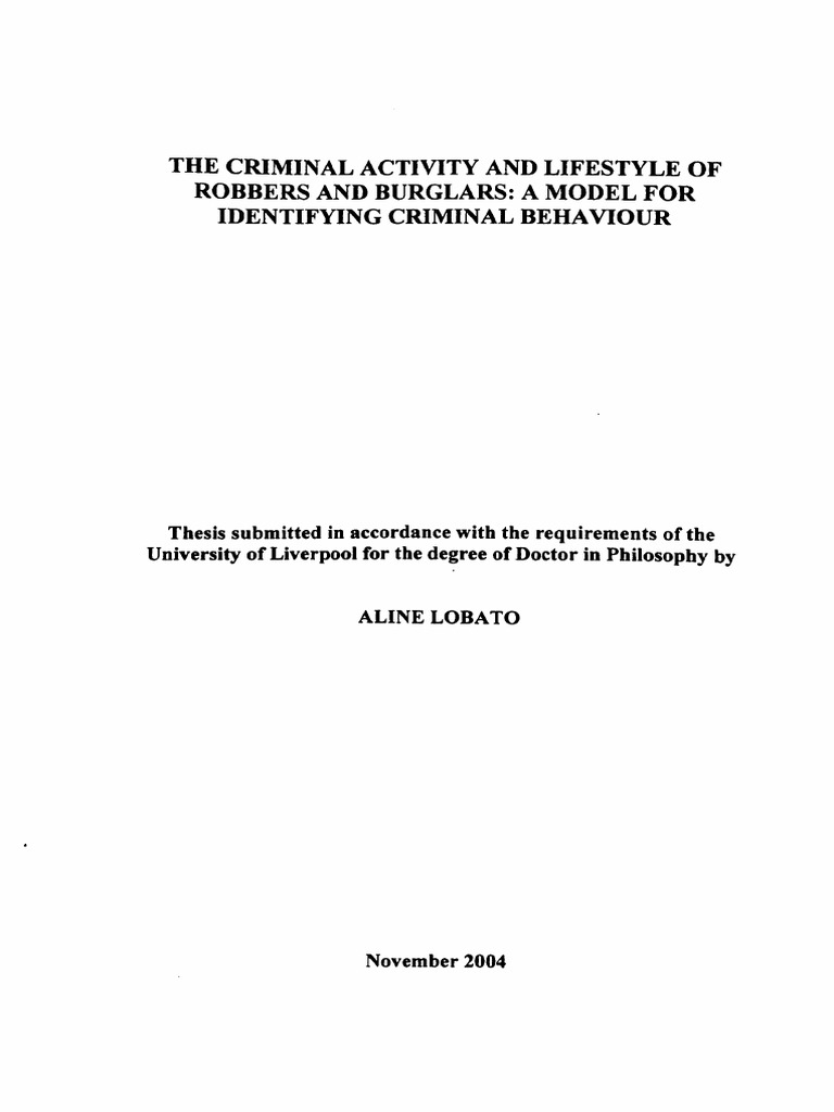 Robber Behavior | PDF | Burglary | Robbery