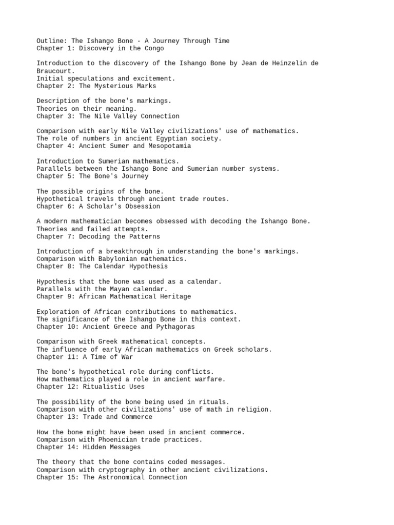 Outline the ishango bone a journe pdf mathematics archaeology