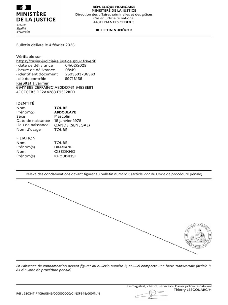 Bulletin numéro 3 du casier judiciaire | PDF | Union européenne