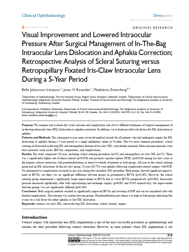 OPTH 445244 Visual Improvement and Lowered Intraocular Pressure After ...