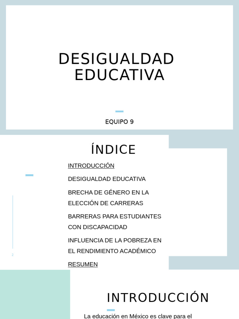Desigualdad Educativa en México: Retos y Soluciones | PDF | Desigualdad ...
