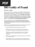 1 Irs Guilty of Fraud Dixon vs Us Ninth Circuit