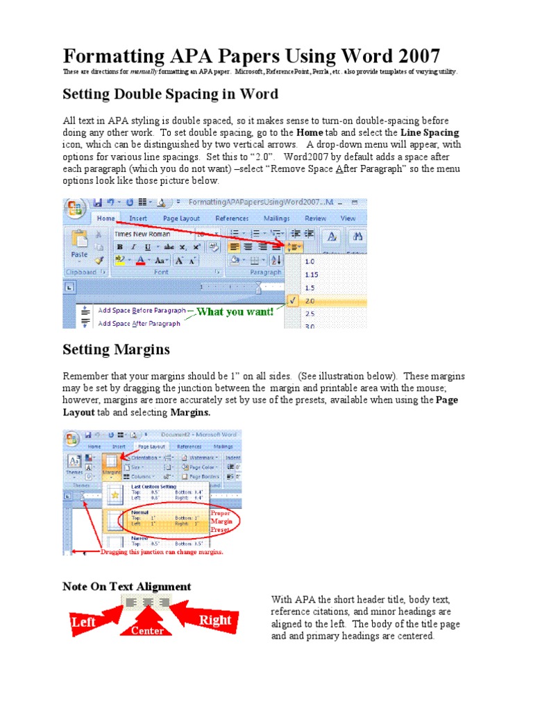 APA Formatting Citation Hyperlink