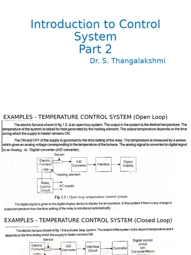 2 Introduction To Control System - Unit I (Part 2) | PDF | Programmable ...