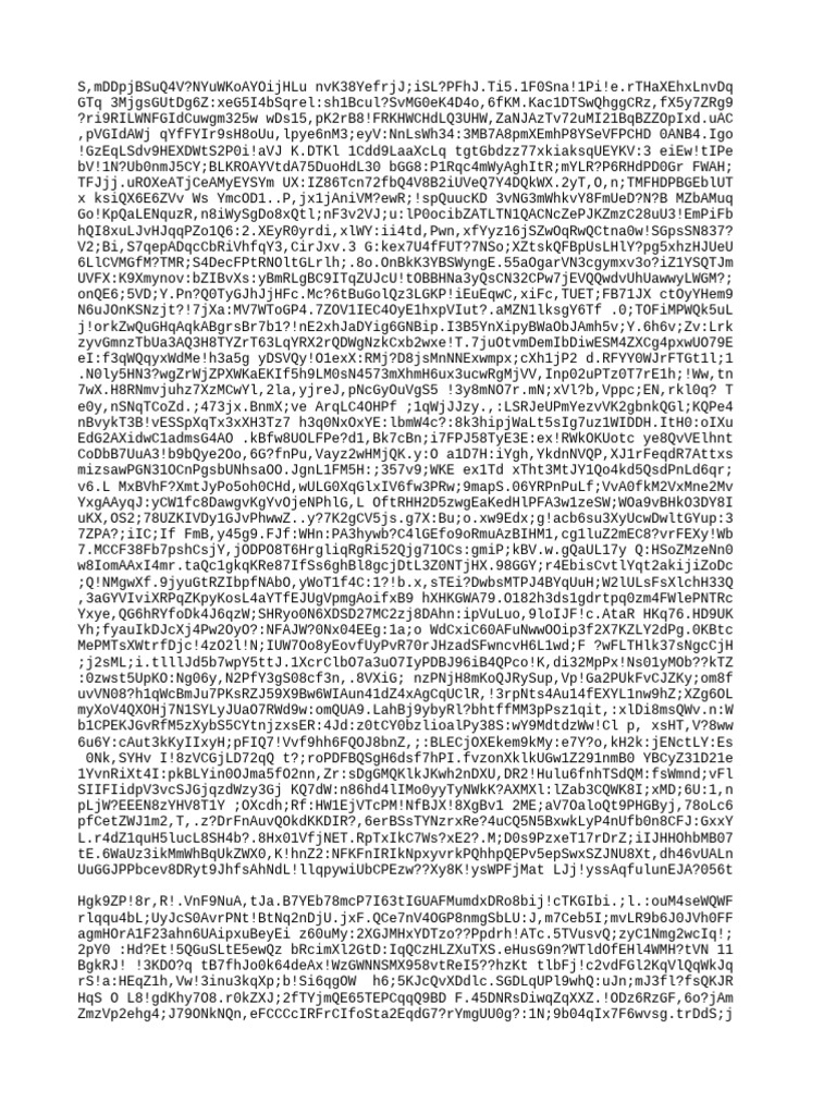 Random Character Sequence Document | PDF