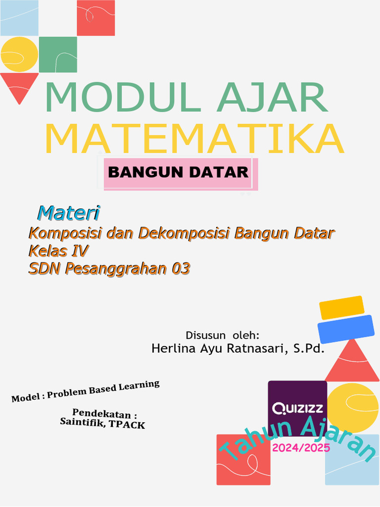 Modul Ajar Matematika Bangun Datar SD | PDF