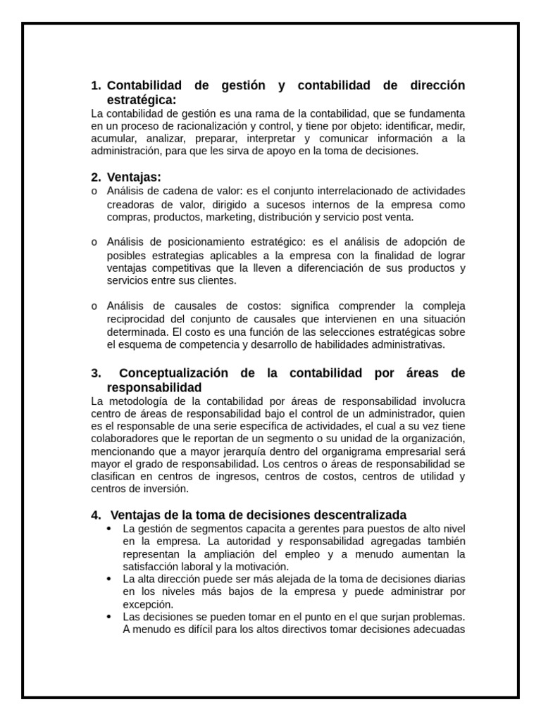 Contabilidad de Gestión y Toma de Decisiones | PDF | Business ...