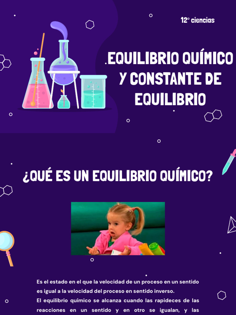 12degQM - EQUILIB QUIMICO | PDF | Equilibrio químico | Concentración