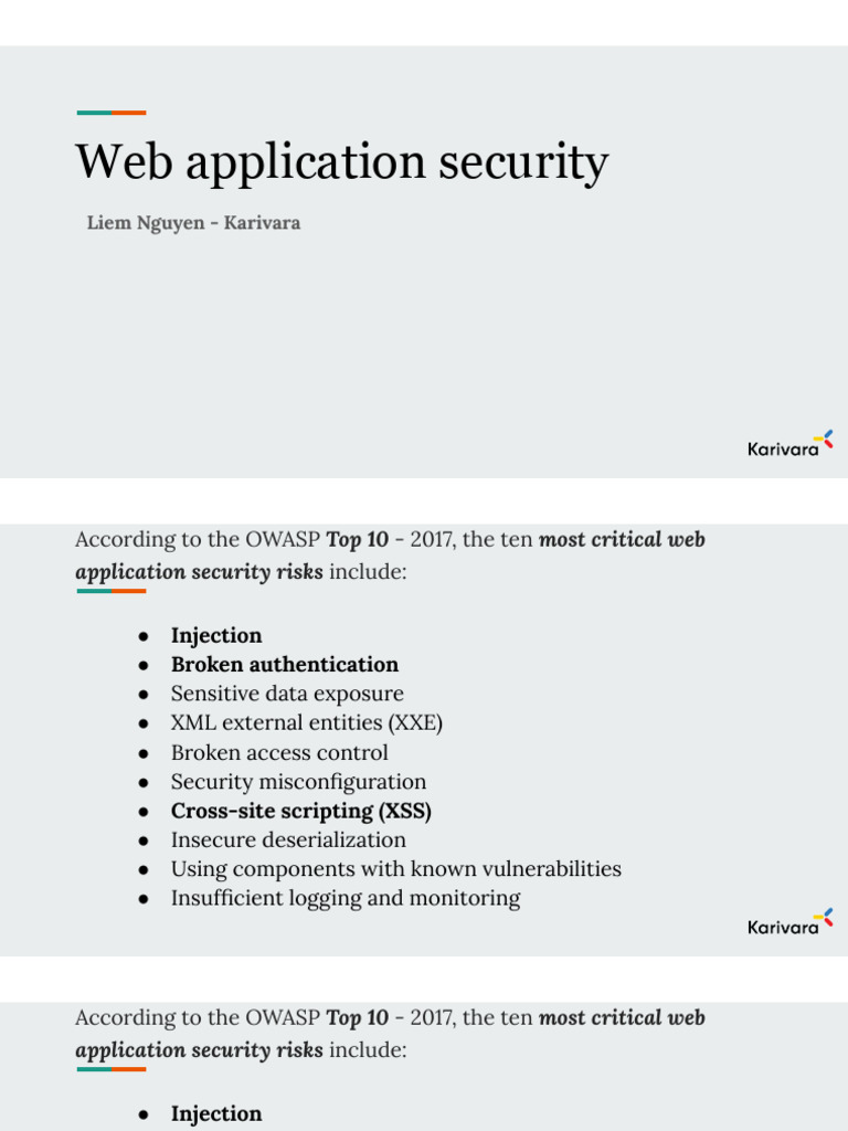 Web Application Security Risks Overview | PDF | Password | Computing