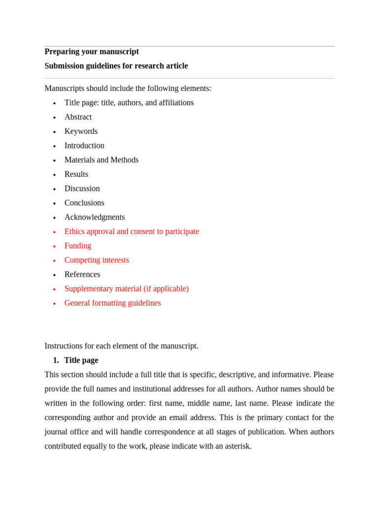 Manuscript Submission Guidelines | PDF | Data Compression | Comma ...