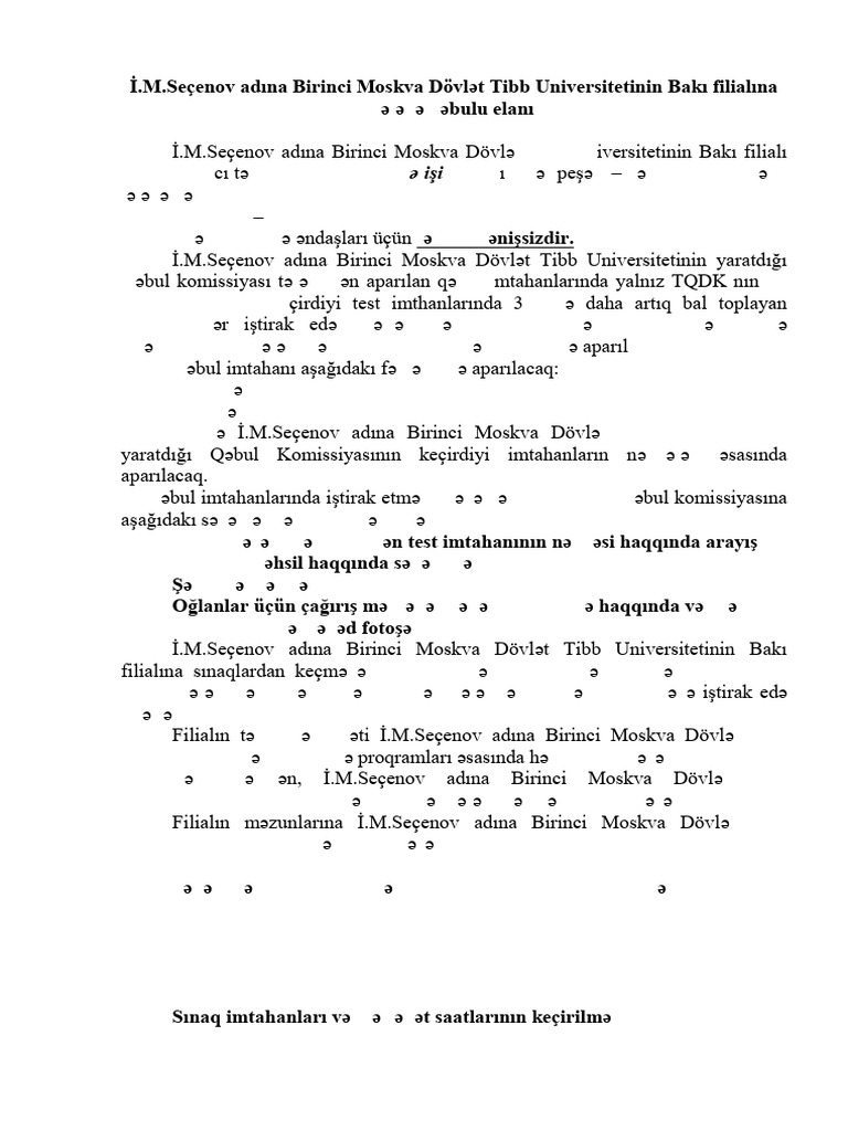 Secenov Qebul | PDF