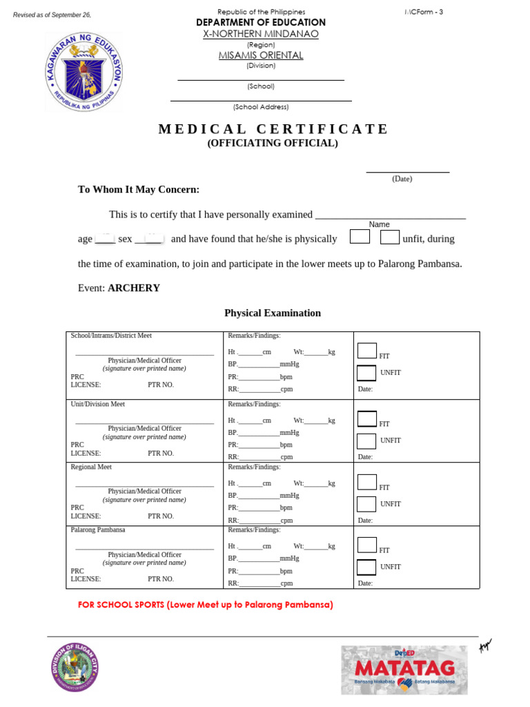 Medical Officiating Officials | PDF | Health Sciences | Health Care
