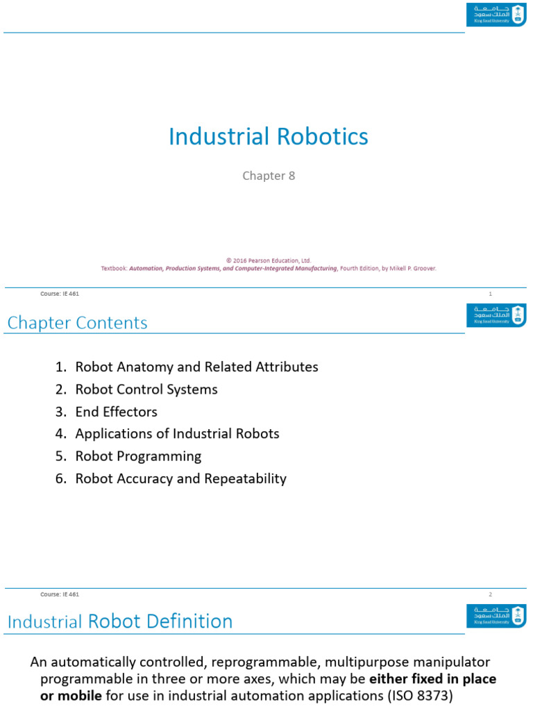 Industrial Robotics Overview and Anatomy | PDF | Robotics | Robot
