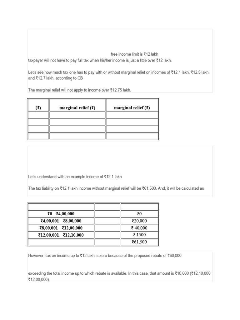 Marginal Tax Relief for FY 2025-26 | PDF