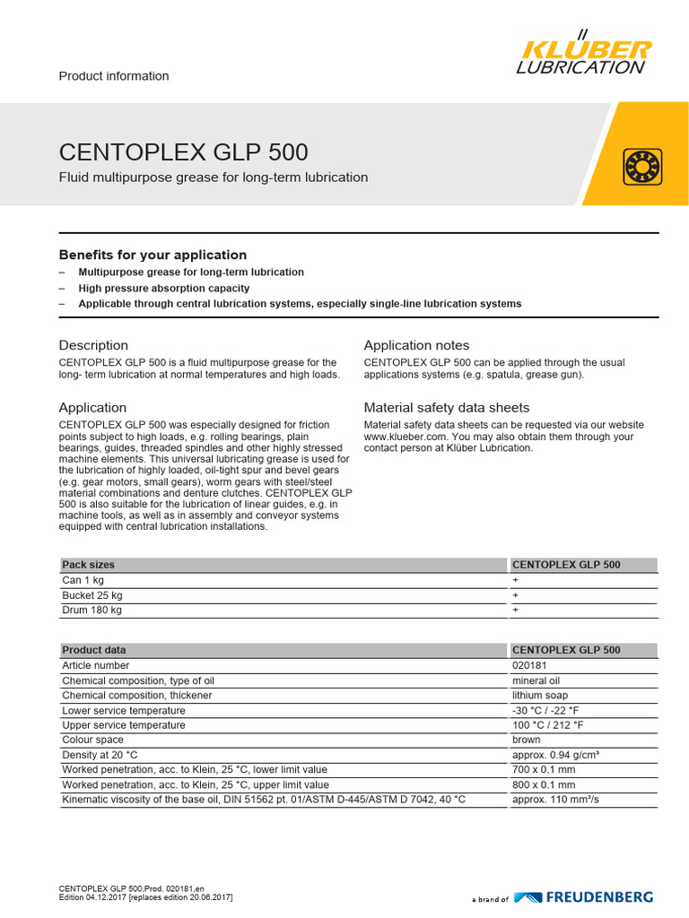 Centoplex GLP 500 en en | PDF | Bearing (Mechanical) | Gear