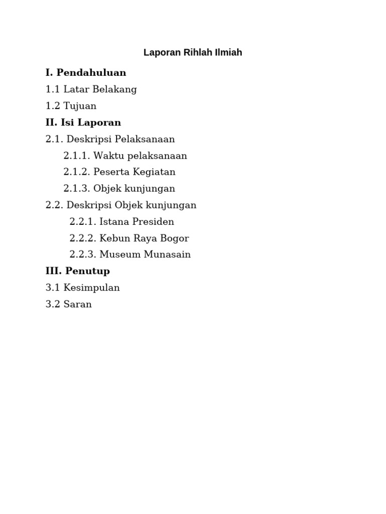 Laporan Rihlah Ilmiah: Kunjungan Edukatif | PDF