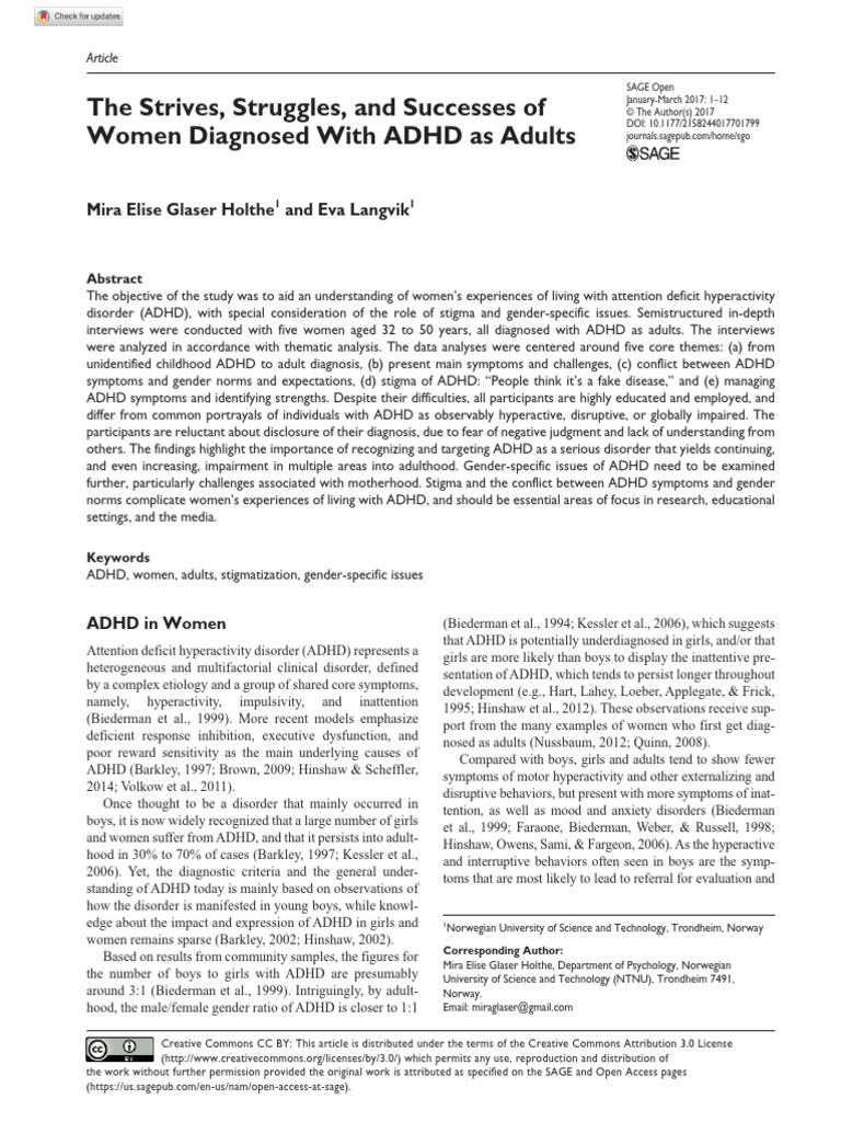 ADHD in Women: Challenges and Stigma | PDF | Attention Deficit ...