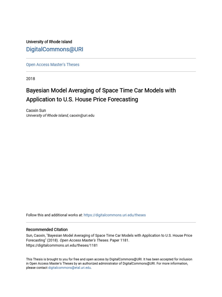 Bayesian Model Averaging for House Prices | PDF | Dependent And ...