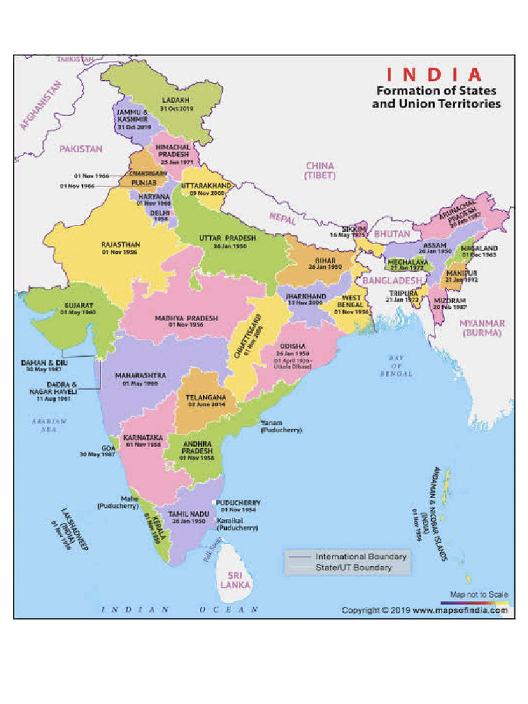Indian Political Map Akr | PDF