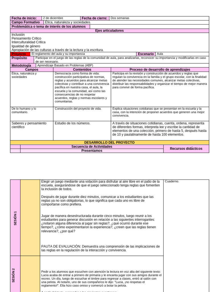 Importancia de las Reglas en el Aula | PDF | Salón de clases | Escuelas