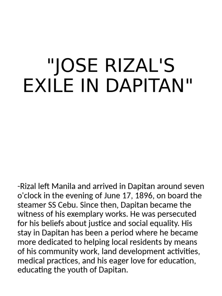 Rizal's Impact During Dapitan Exile | PDF | Philippines