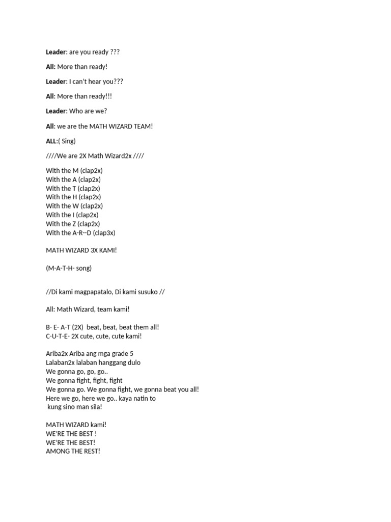 Math Yell | PDF