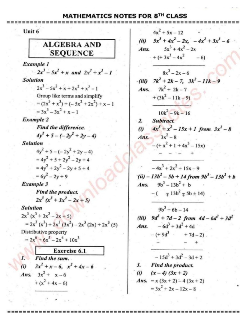 Maths Notes 2 | PDF