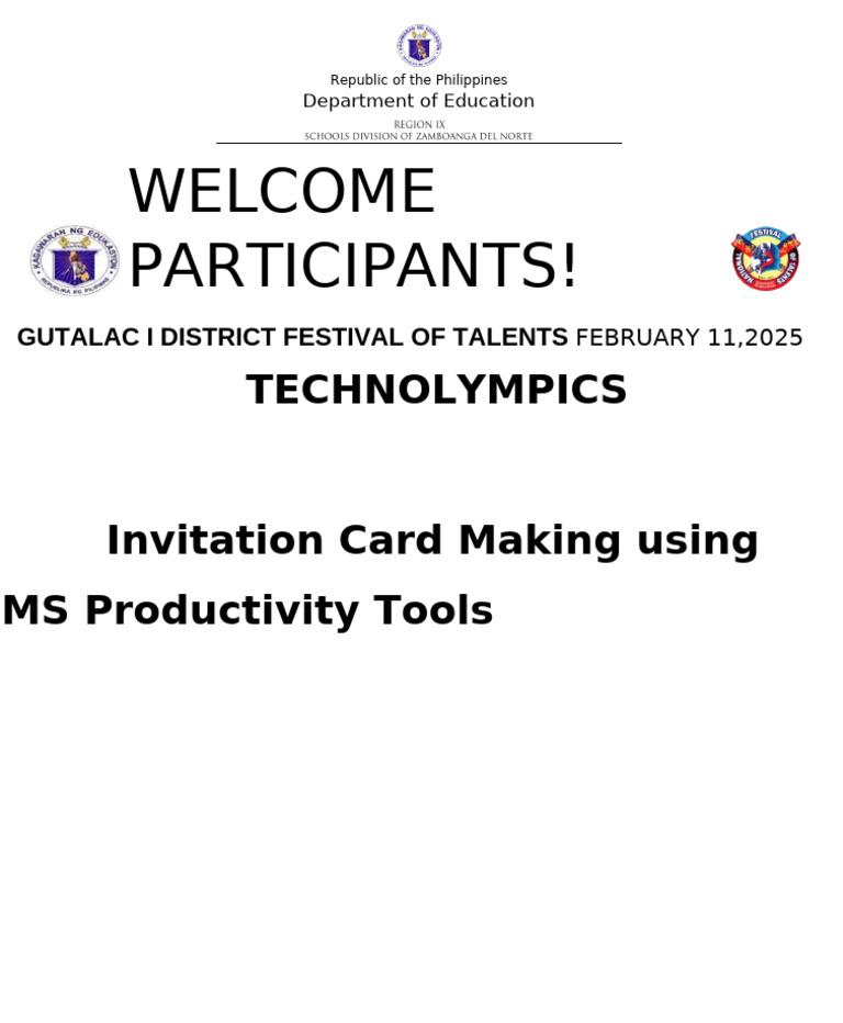 Gutalac TechnoOlympics 2025 Invitation | PDF