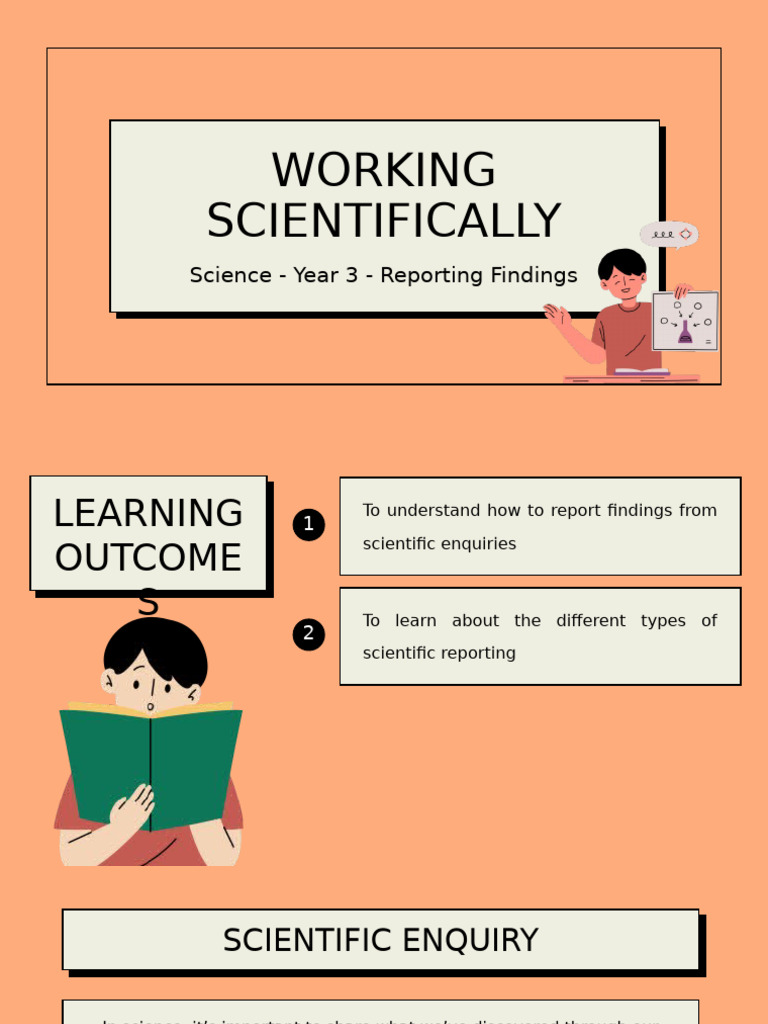 Reporting Findings in Science Educational Presentation in An Orange ...