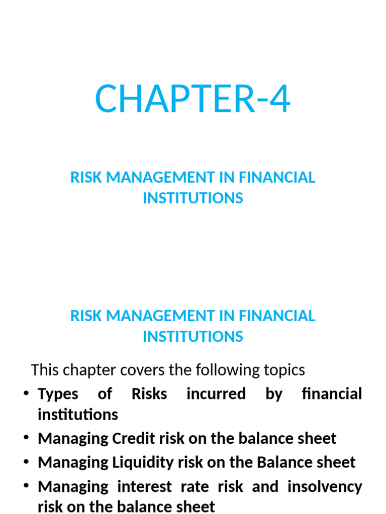 Pptchapter 4 Copy | PDF | Financial Risk | Credit