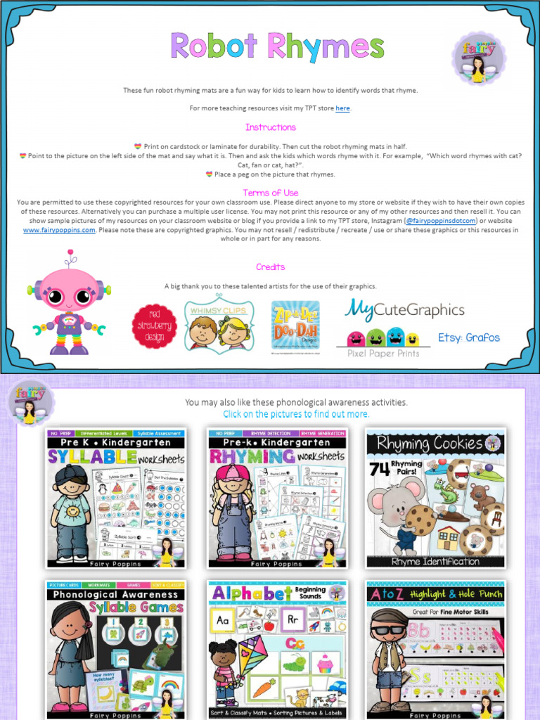 Robot Rhymes Fairy Poppins | PDF