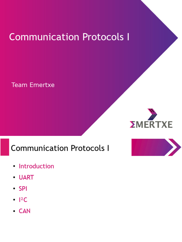 Communication Protocols Overview: UART, SPI, I²C, CAN | PDF ...