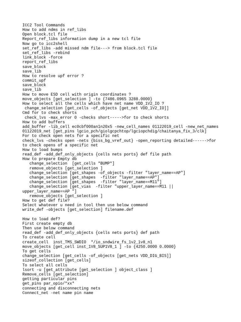 ICC2 Tool Command User Guide | PDF | Computer Engineering | Computing
