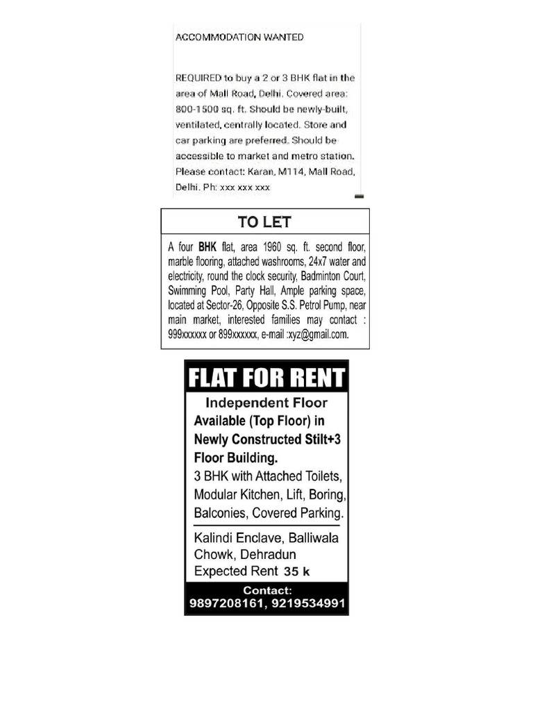 TO-LET CLASSIFIED ADS (1) | PDF