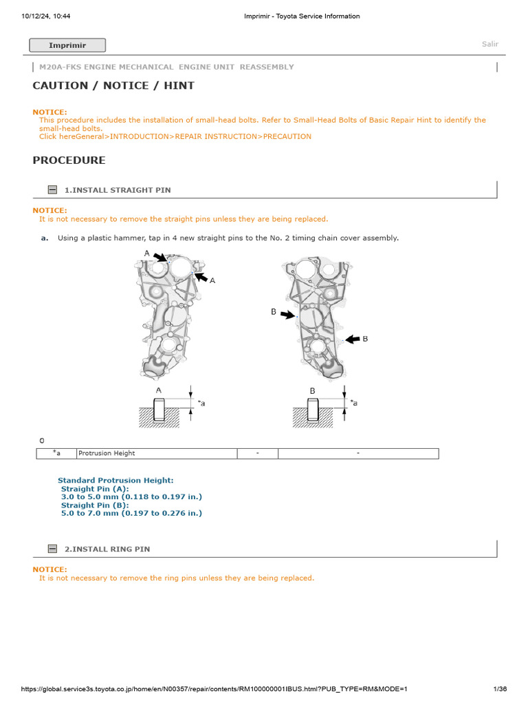 M20A-FKS Engine Unit Reassembly Guide | PDF | Screw | Valve
