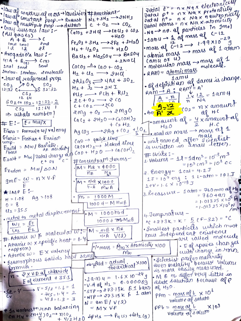 Physical Chemistry Handy PDF Chemistry