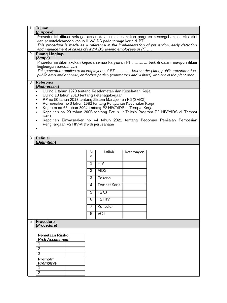 Program P2 HIV/AIDS di Tempat Kerja | PDF