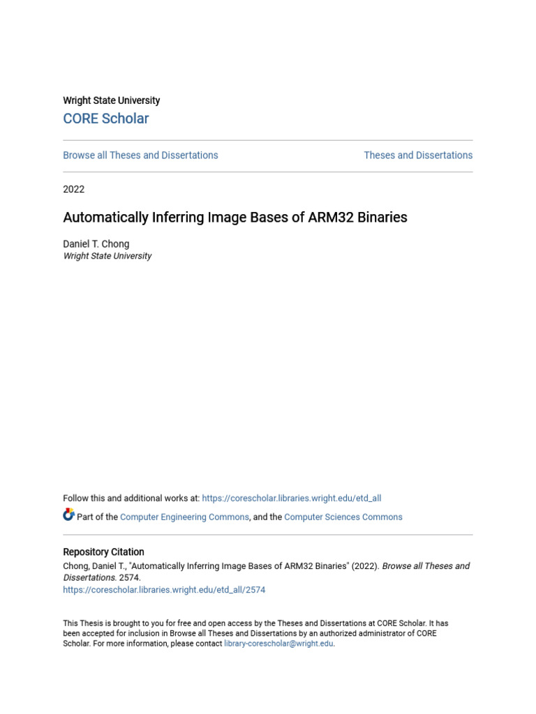 Automatically Inferring Image Bases of ARM32 Binaries | PDF | Quartile ...