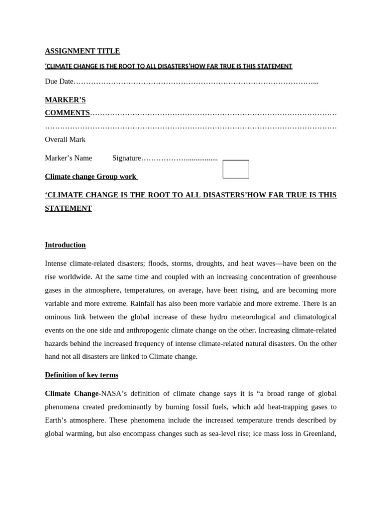 Climate change group work pdf climate change climate
