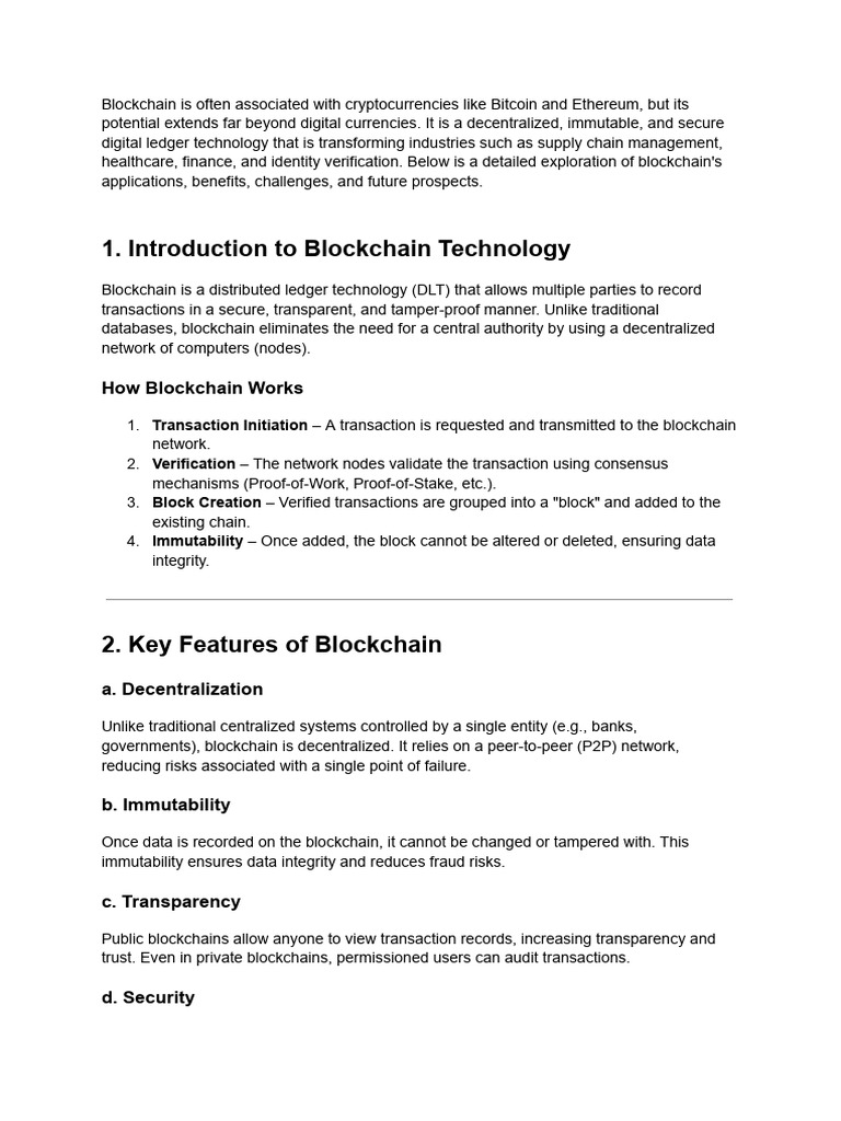 Blockchain Technology Beyond Cryptocurrencies Pdf Computing