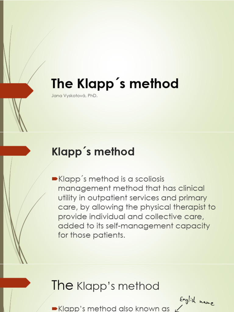 Klapp's Method for Scoliosis Management | PDF | Scoliosis | Vertebral ...