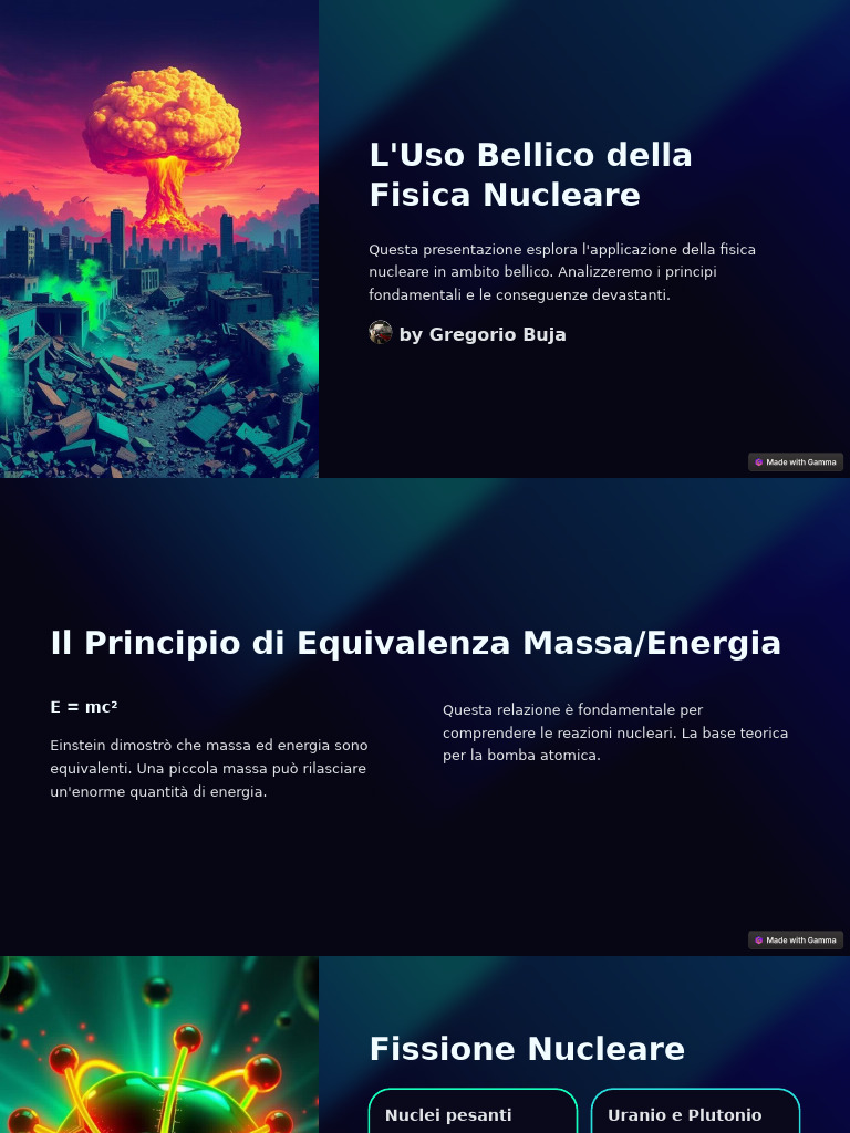 LUso Bellico Della Fisica Nucleare | PDF