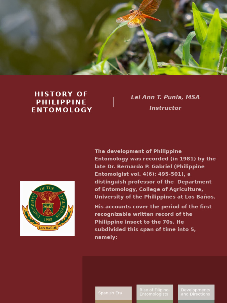 Establishment of UPCA Entomology Dept. | PDF | Insecticide | Entomology