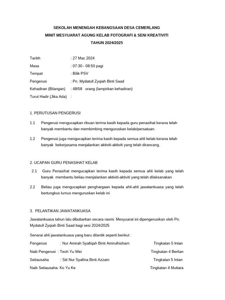 Mesy Agung Kelab 2024 Pdf