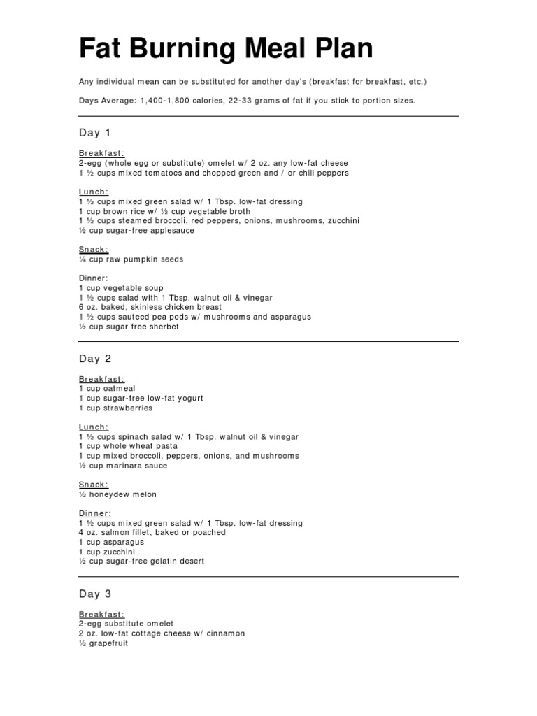 Fat Burning | PDF | Salad | Lunch
