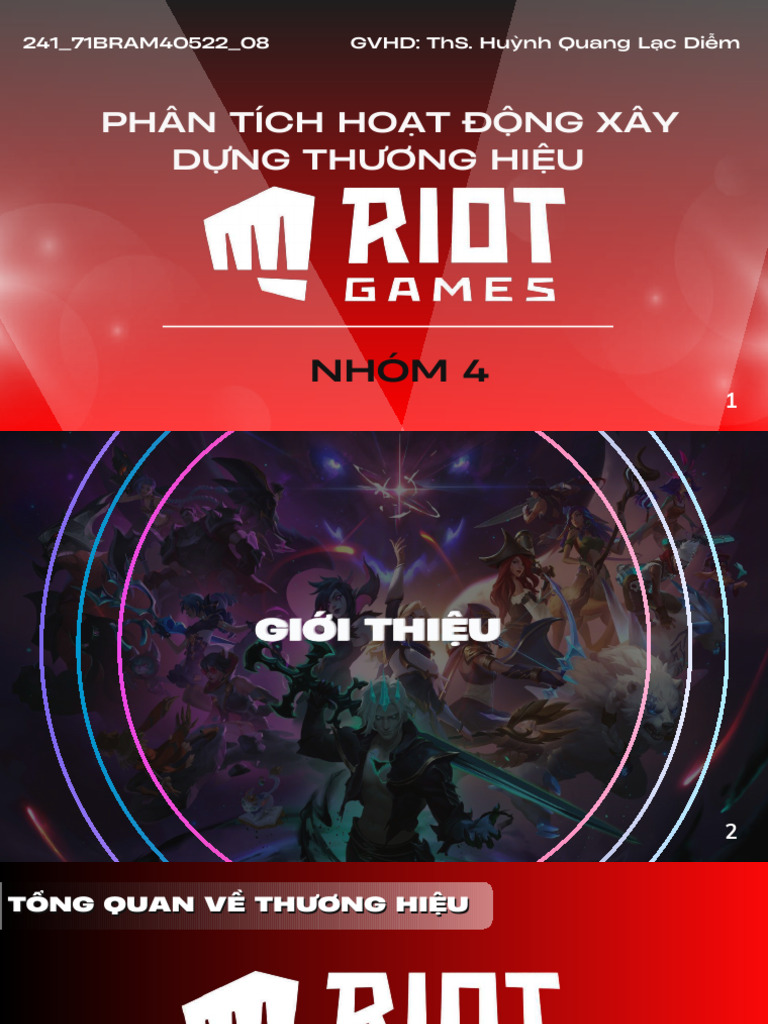 Th08 GK Nhóm 4 Riot Games | PDF