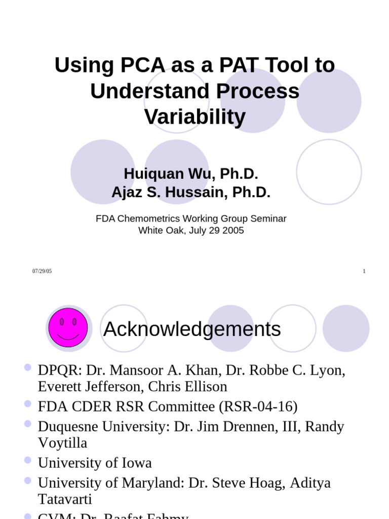 Using PCA As A PAT Tool To Understand Process Variability | PDF ...